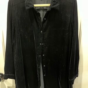 J. Jill Black Velvet Shirt